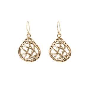  Barse Bronze Teardrop Branch Earrings Jewelry
