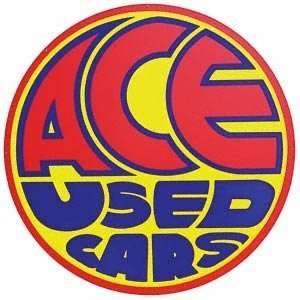   SignPast Ace Used Cars Round Reproduction Vintage Sign: Automotive
