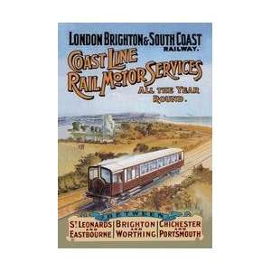   Line Rail Motor Services All the Year Round 12x18 Giclee on canvas