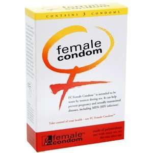  CONDOM FEMALE (NON LATEX) 3PK: Health & Personal Care