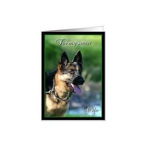  I Love you Wife German Shepherd Card Health & Personal 