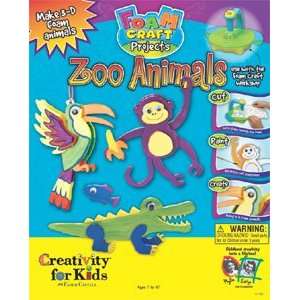  Foam Craft Projects: Zoo Animals: Toys & Games