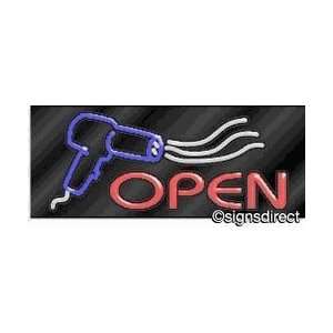  Open Neon Sign w/Graphic : 386, Background Material=Clear 