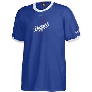   Dodgers Royal Blue Changeup Ringer T shirt: Sports & Outdoors