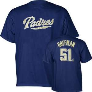  Trevor Hoffman Majestic Name and Number Navy San Diego 