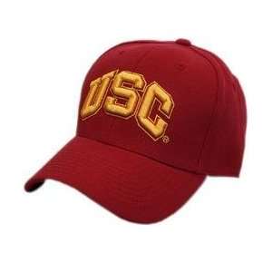 USC Classic Fitted Cap   Cardinal:  Sports & Outdoors