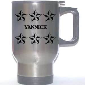  Personal Name Gift   YANNICK Stainless Steel Mug (black 