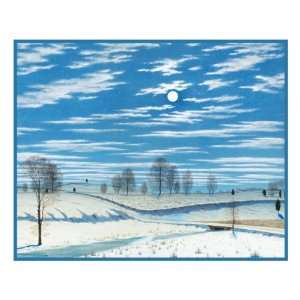  Counted Cross Stitch Chart of Henry Farrers Winter Scene 