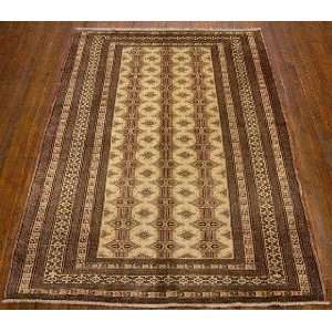    4x7 Hand Knotted Turkoman Persian Rug   70x49