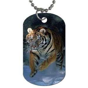  Tiger Dog Tag with 30 chain necklace Great Gift Idea 
