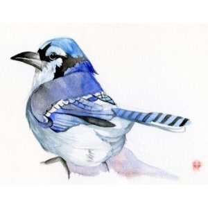 Blue Bird Watercolor Original Painting, Original Painting, Home 