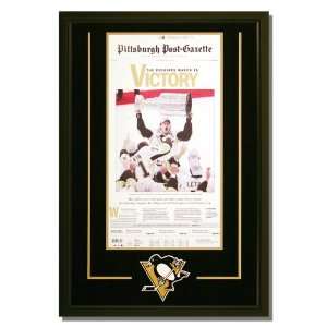   Stanley Cup Championship Pittsburgh Post Gazette Framed Front Page