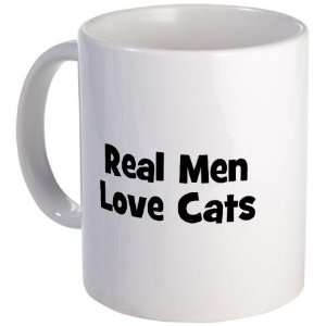  Real Men Love Cats Humor Mug by CafePress: Kitchen 