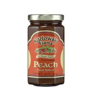 Kozlowski Farms Fruit Spread, Peach, 10 Ounce (Pack of 6)