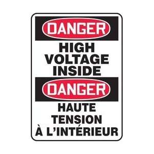 DANGER HIGH VOLTAGE INSIDE (BILINGUAL FRENCH   DANGER HAUTE TENSION 