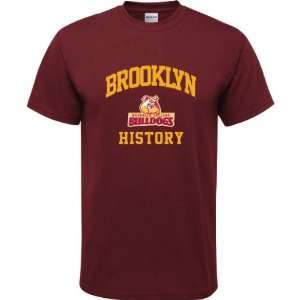  Brooklyn College Bulldogs Maroon Youth History Arch T 
