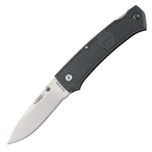  Large Dozier Folder Black Zytel Handle Plain: Sports 