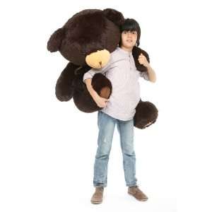   Papa Hugs Huggable Chocolate Brown Heart Teddy Bear 45in: Toys & Games