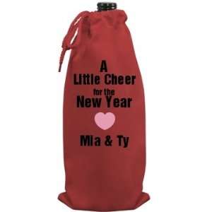  New Year Cheer: Custom Wine Bag: Kitchen & Dining