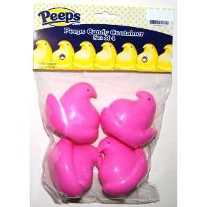   Candy Container, Set of 4, Pink Chicks (1 Set) 