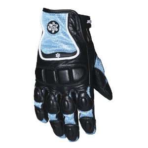   Rocket Cleo Womens Motorcycle Gloves Black/Blue/Black Small S 766 1202