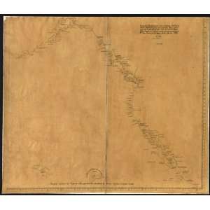  1792 map: Pacific Coast, North America: Home & Kitchen