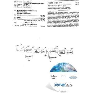  NEW Patent CD for LOW FREQUENCY WIDE BAND FM DEMODULATORS 