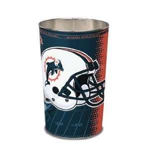  NFL Miami Dolphins XL Trash Can: Sports & Outdoors