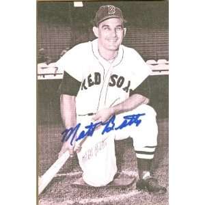 Matt Batts Autographed/Hand Signed postcard 3x5.5 (Boston Red Sox) (67 