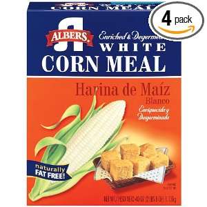 Albers White Corn Meal, 40 Ounce Boxes (Pack of 4):  