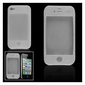  Clear White Silicone Soft Protective Skin for iPhone 4 