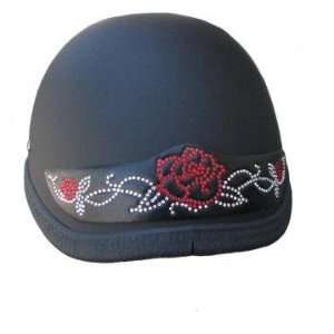 Red Rose Rhinestone Helmet Patch: Arts, Crafts & Sewing