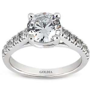  1.55 Ct.Trellis Diamond Engagement Ring with Side Diamonds 