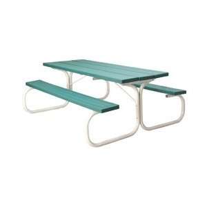 Resin Poly Picnic Table   Green Top (EA):  Sports 