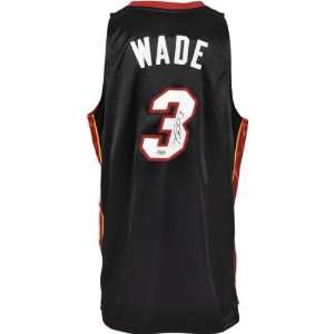 Dwyane Wade Autographed Jersey  Details: Miami Heat, Black Authentic