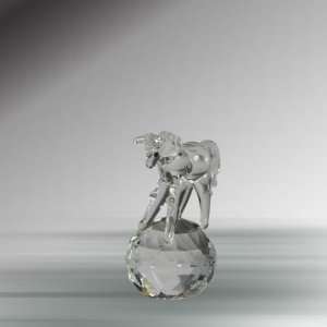  Crystal Horse on a Ball Figurine, 1.875 Inches 