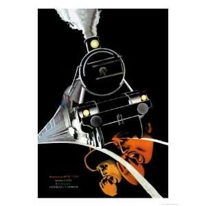  Turksib, Screaming Train Giclee Poster Print by Stenberg 