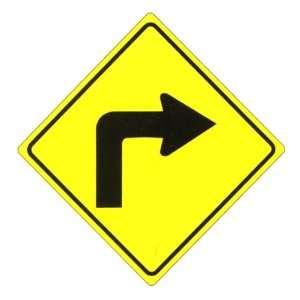  Right Turn Ahead Sign