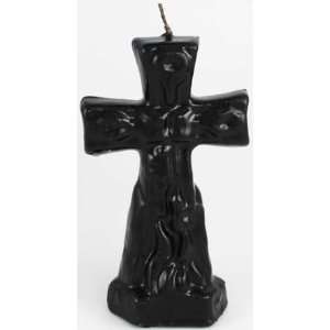    Black Altar Cross Candle for Hexing Spells 