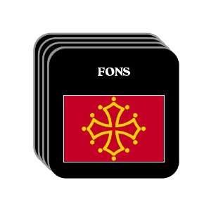  Midi Pyrenees   FONS Set of 4 Mini Mousepad Coasters 