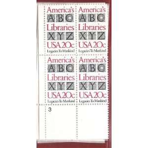  Stamps US Americas Libraries Scott 2015 MNH Block of 4 