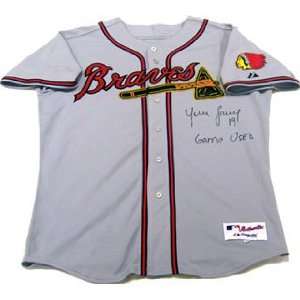 Yunel Escobar Autographed Game Used Atlanta Braves Throwback Jersey