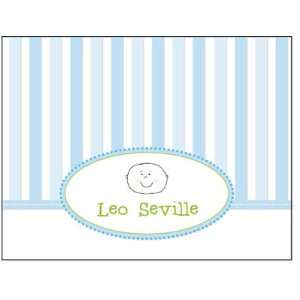  Queen Bee Personalized Folded Note Cards   Blue Babyface 