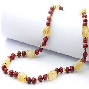  Quartz Nuggets 17 Inch Necklace From Aaliyah Hong Designer Collection