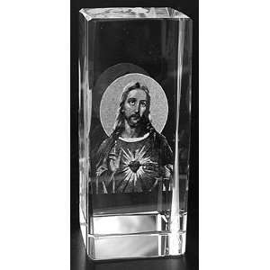  3d Laser Cut Jesus with Sacred Heart Crystal Everything 
