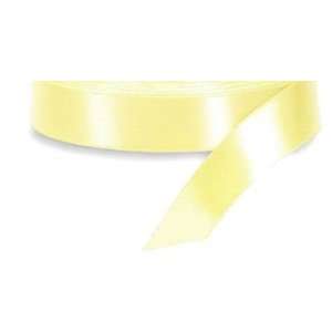  7/8 By 100yd Single Face Satin Ribbon light Yellow 