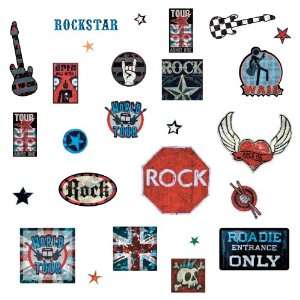   Boys Rock n Roll Peel and Stick Wall Decals
