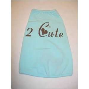   Tank Top with saying 2 Cute Small Blue Dog Clothing: Pet Supplies