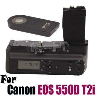 LCD BATTERY GRIP+IR REMOTE FOR CANON 600D T3i BG E8 NEW  