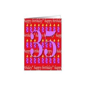  35 Years Old Lit Candle Happy Birthday Card: Toys & Games